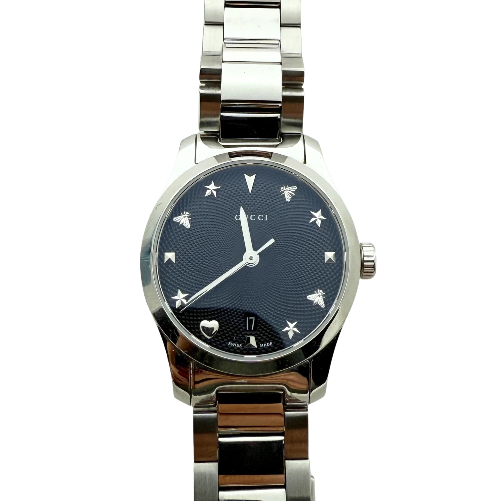 Gucci G-Timeless Damen-Uhr (Modell YA126573) Silber / sehr gut Gucci