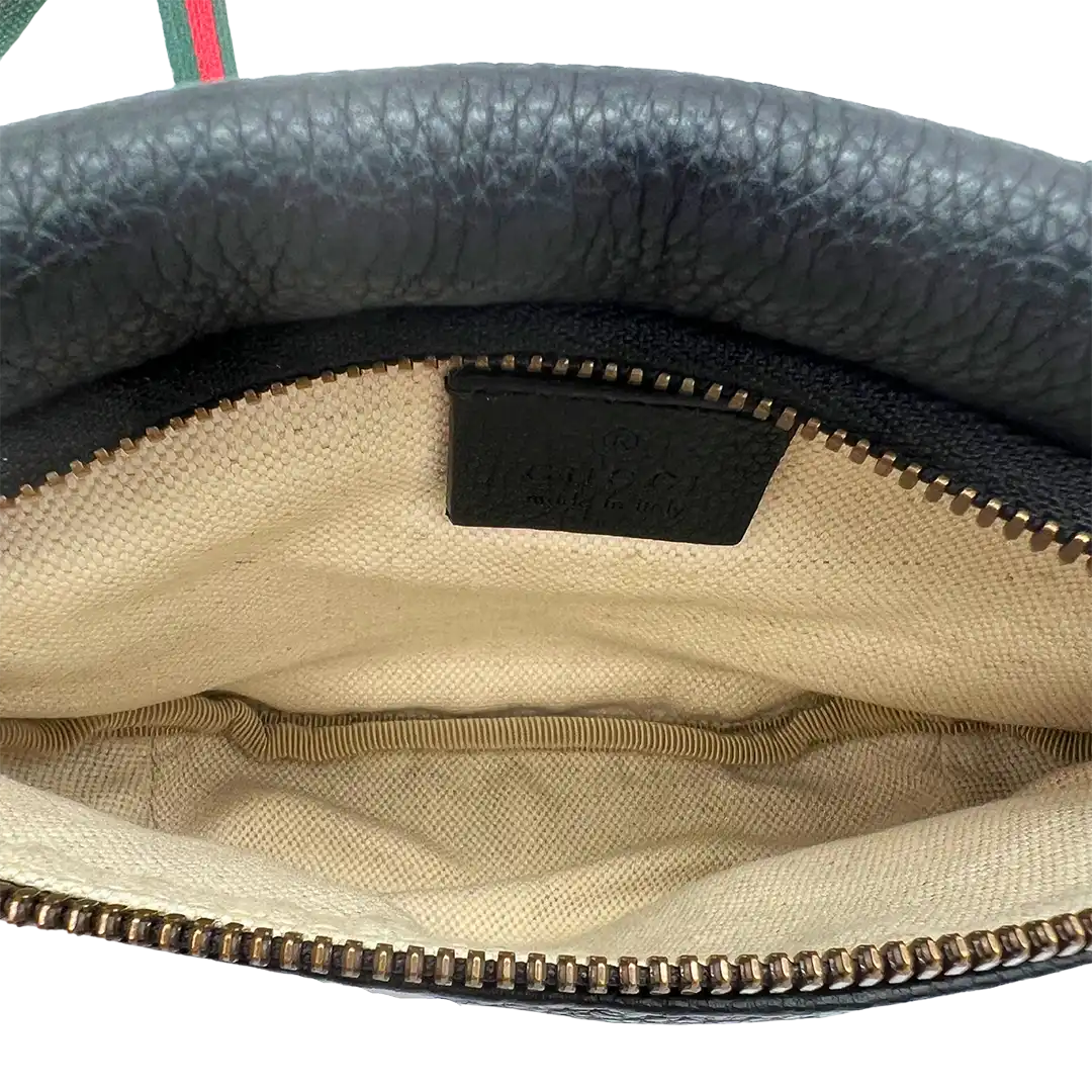 Gucci Print Belt Bag Bauchtasche Vintage Logo klein schwarz / sehr gut Gucci