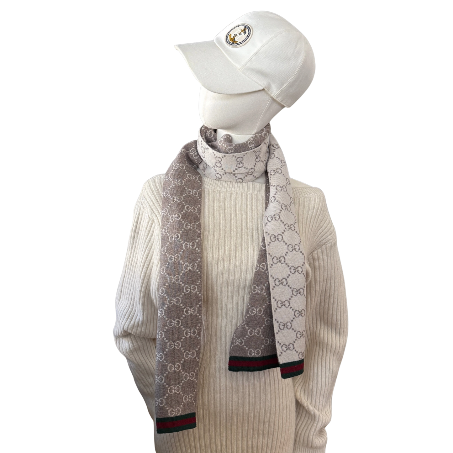 Gucci GG Schal aus Wolle Beige / neuwertig Gucci