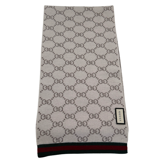 Gucci GG Schal aus Wolle Beige / neuwertig Gucci