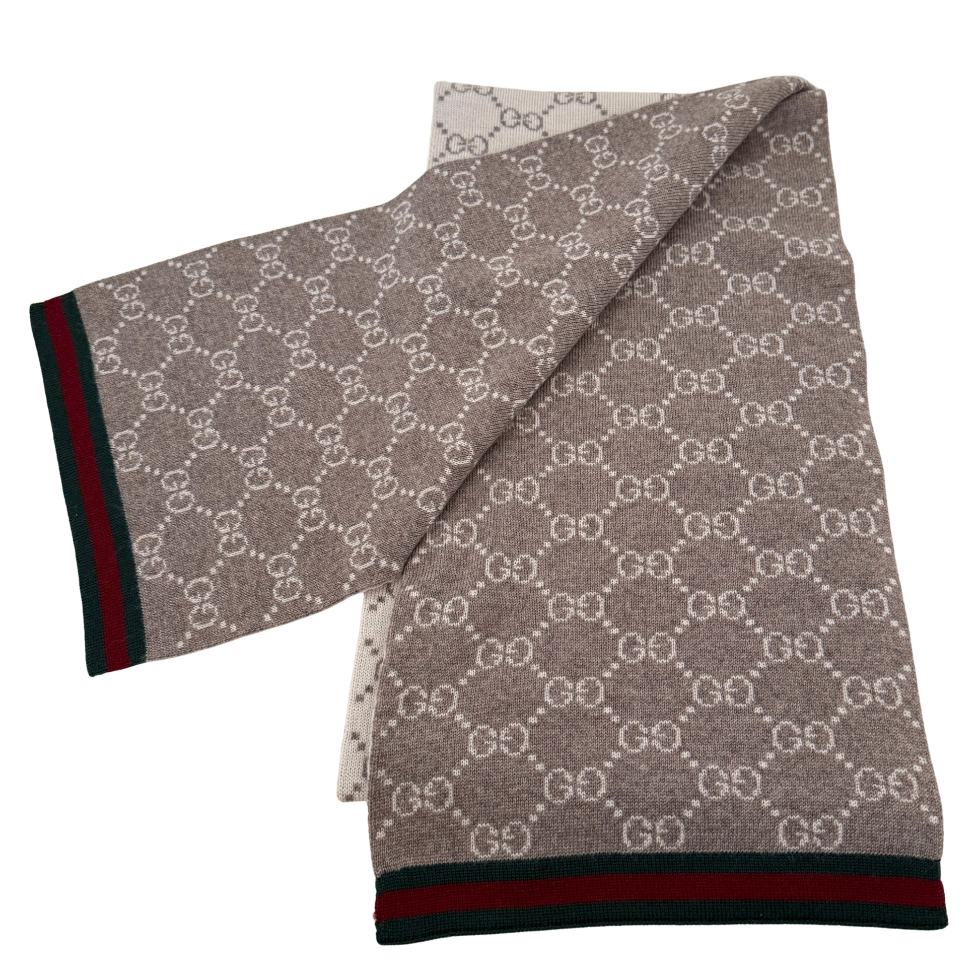 Gucci GG Schal aus Wolle Beige / neuwertig Gucci