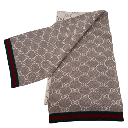 Gucci GG Schal aus Wolle Beige / neuwertig Gucci