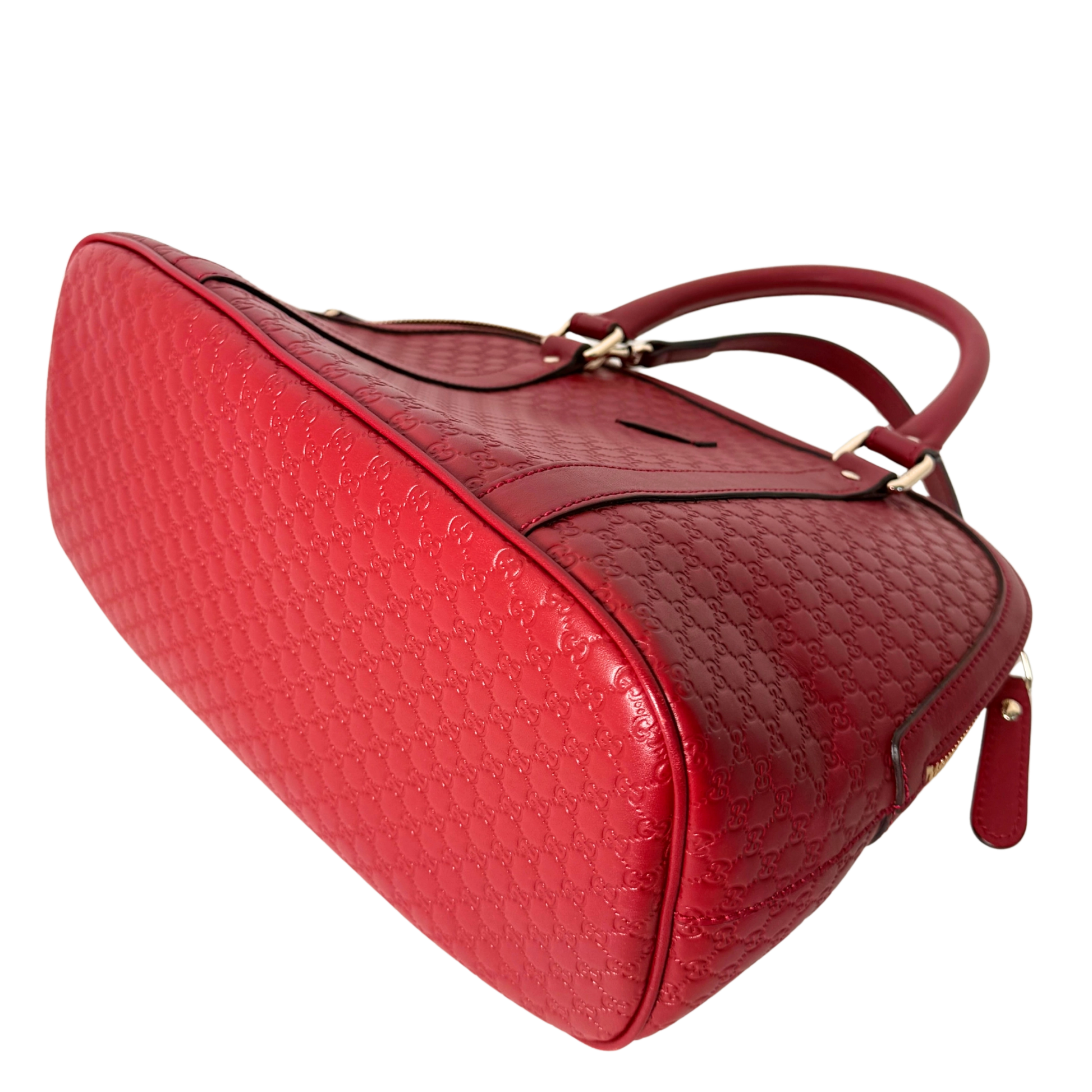 Gucci Mittelgroße Microguccissima Dome Handtasche Rot / sehr gut Gucci