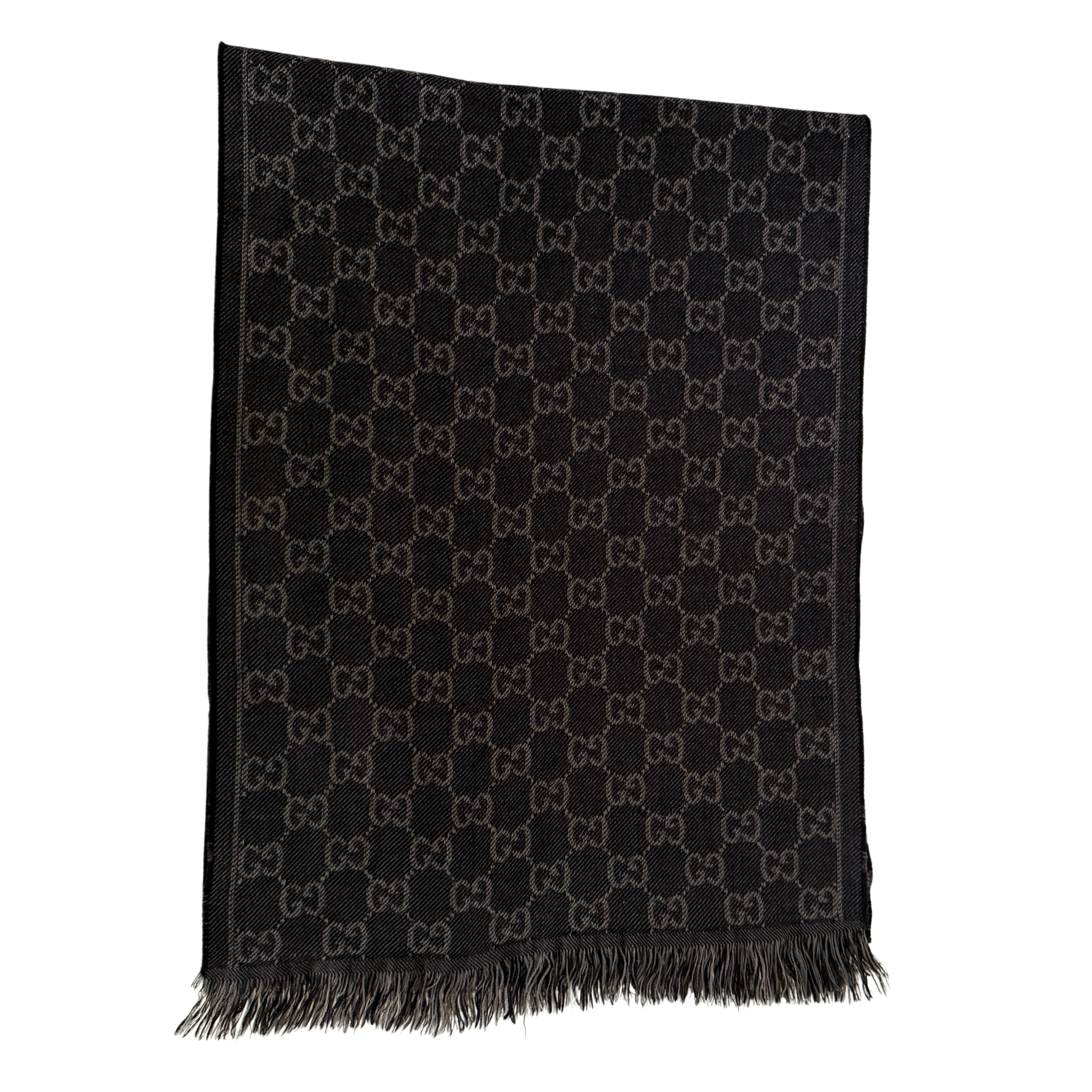 Gucci Schal aus Wolle Grau / neuwertig Gucci