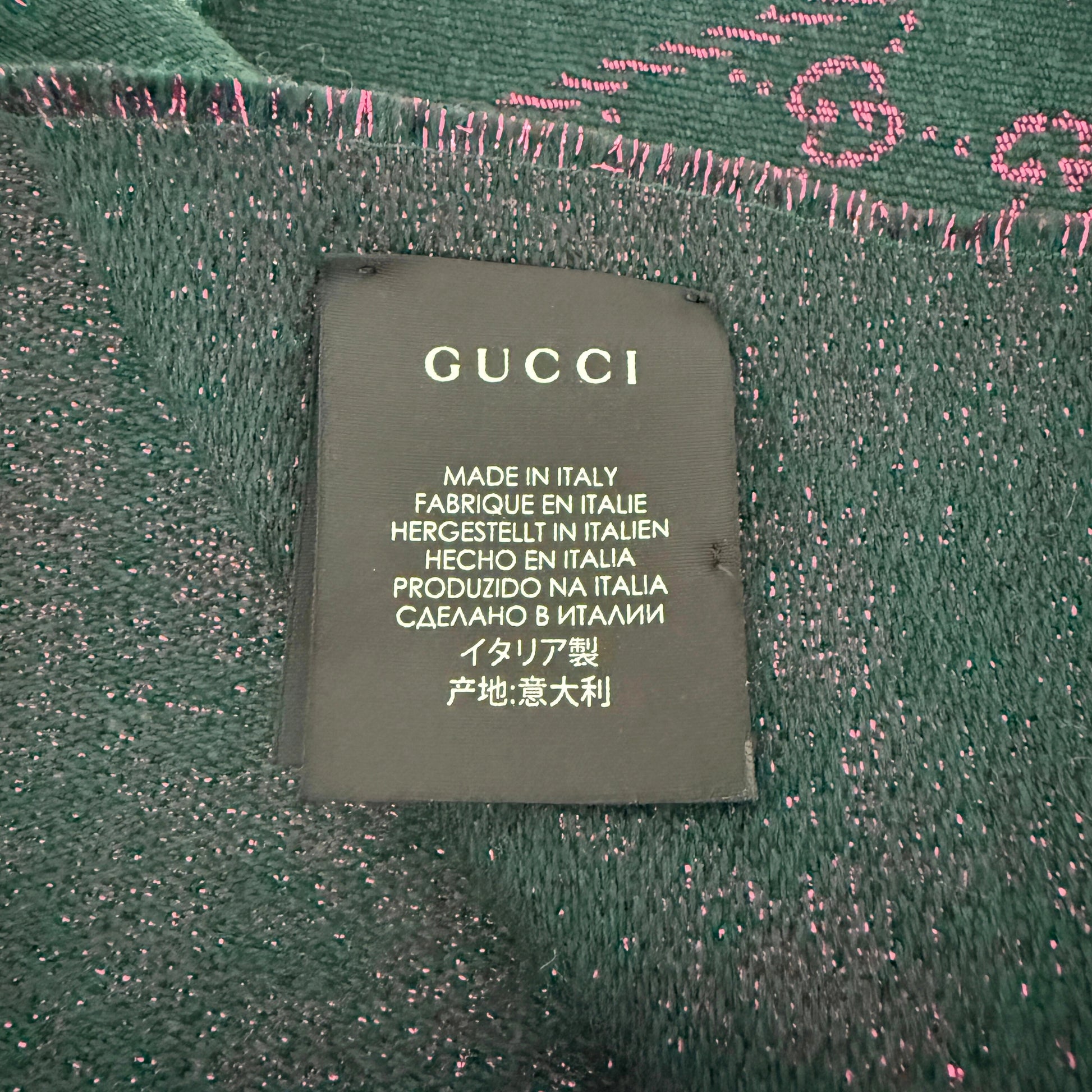 Gucci Schal aus Wolle Dunkelgrün / neuwertig Gucci