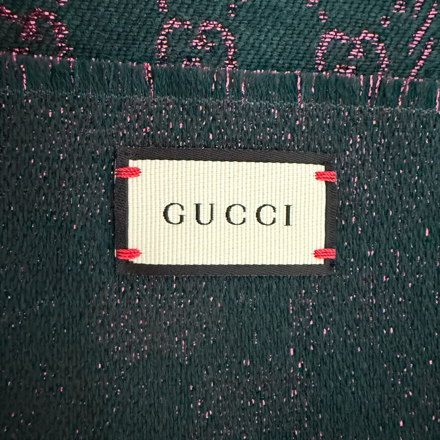 Gucci Schal aus Wolle Dunkelgrün / neuwertig Gucci