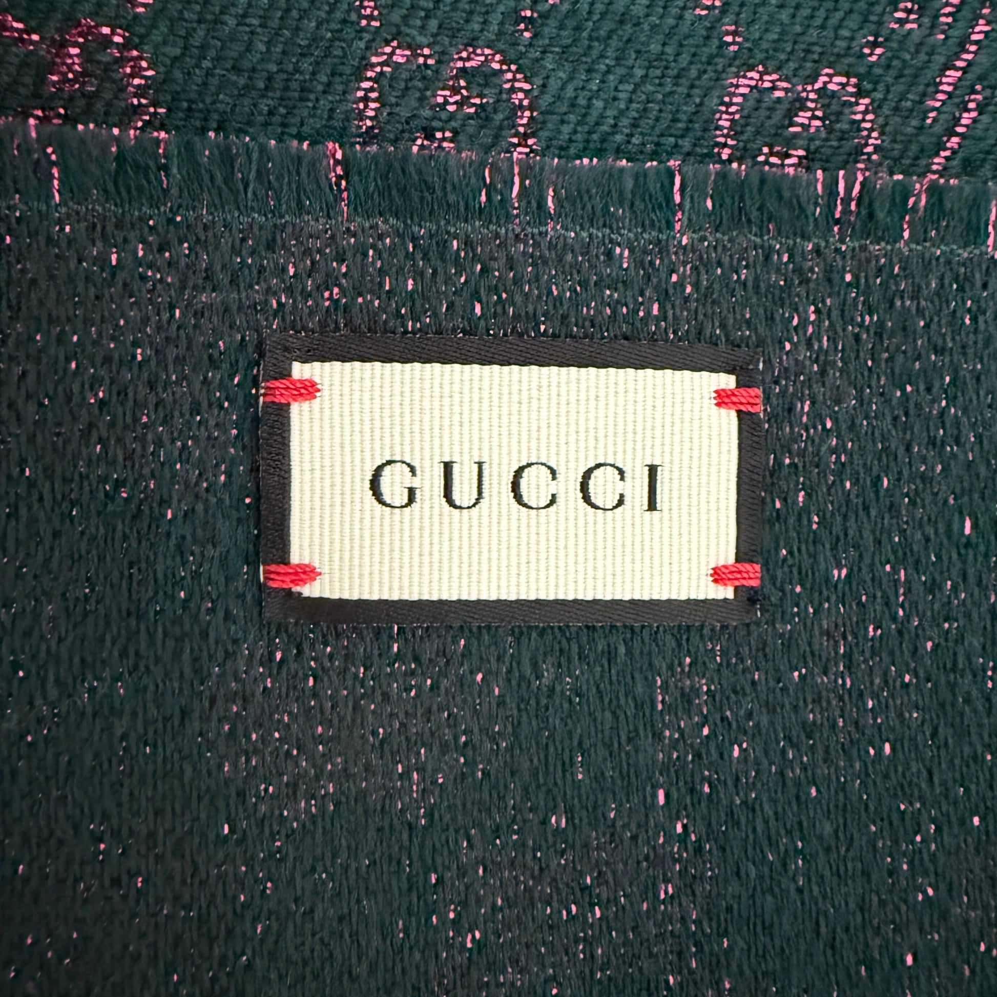 Gucci Schal aus Wolle Dunkelgrün / neuwertig Gucci