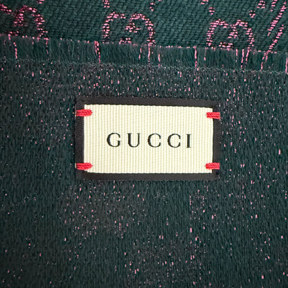 Gucci Schal aus Wolle Dunkelgrün / neuwertig Gucci