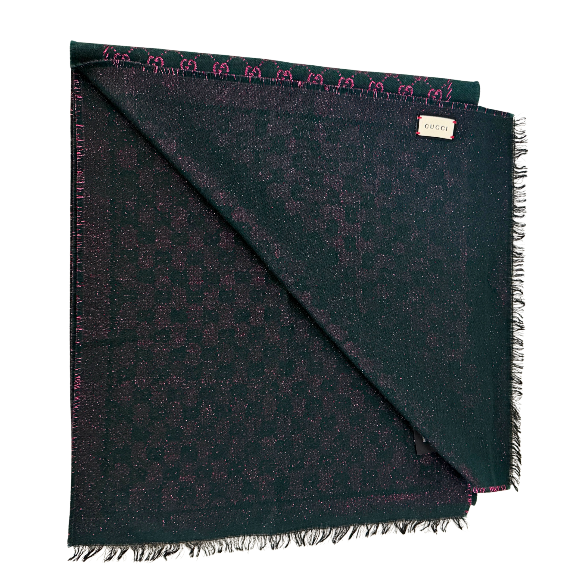 Gucci Schal aus Wolle Dunkelgrün / neuwertig Gucci