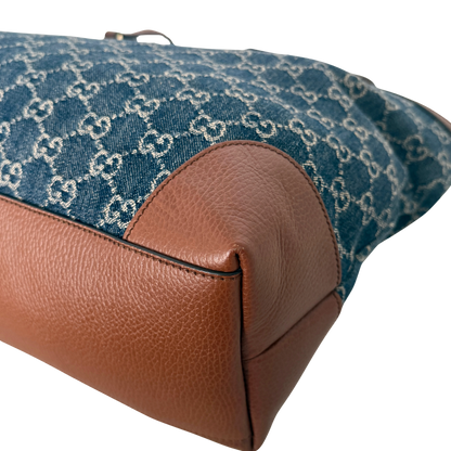 Gucci Ophidia GG Denim Tote Bag Blau / gut Echtheitscheck