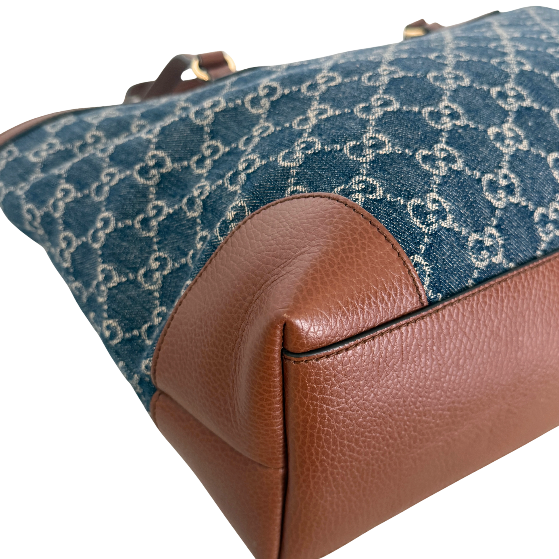 Gucci Ophidia GG Denim Tote Bag Blau / gut Echtheitscheck