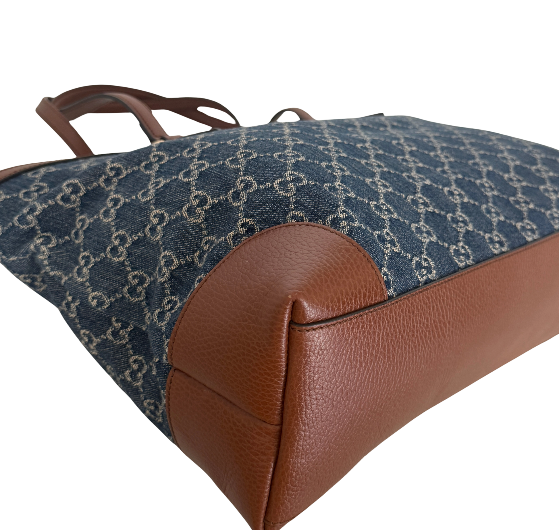 Gucci Ophidia GG Denim Tote Bag Blau / gut Echtheitscheck