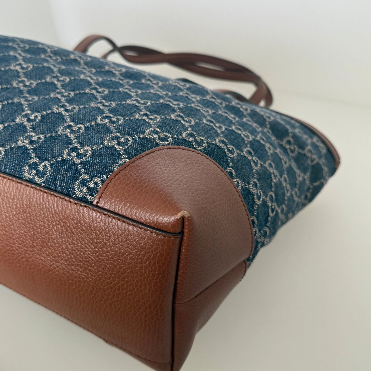 Gucci Ophidia GG Denim Tote Bag Blau / gut Echtheitscheck