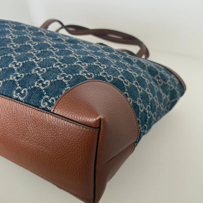 Gucci Ophidia GG Denim Tote Bag Blau / gut Echtheitscheck
