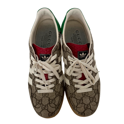 Adidas x Gucci Gazelle Wedge Beige GG Monogram Größe 38 Braun / sehr gut Gucci
