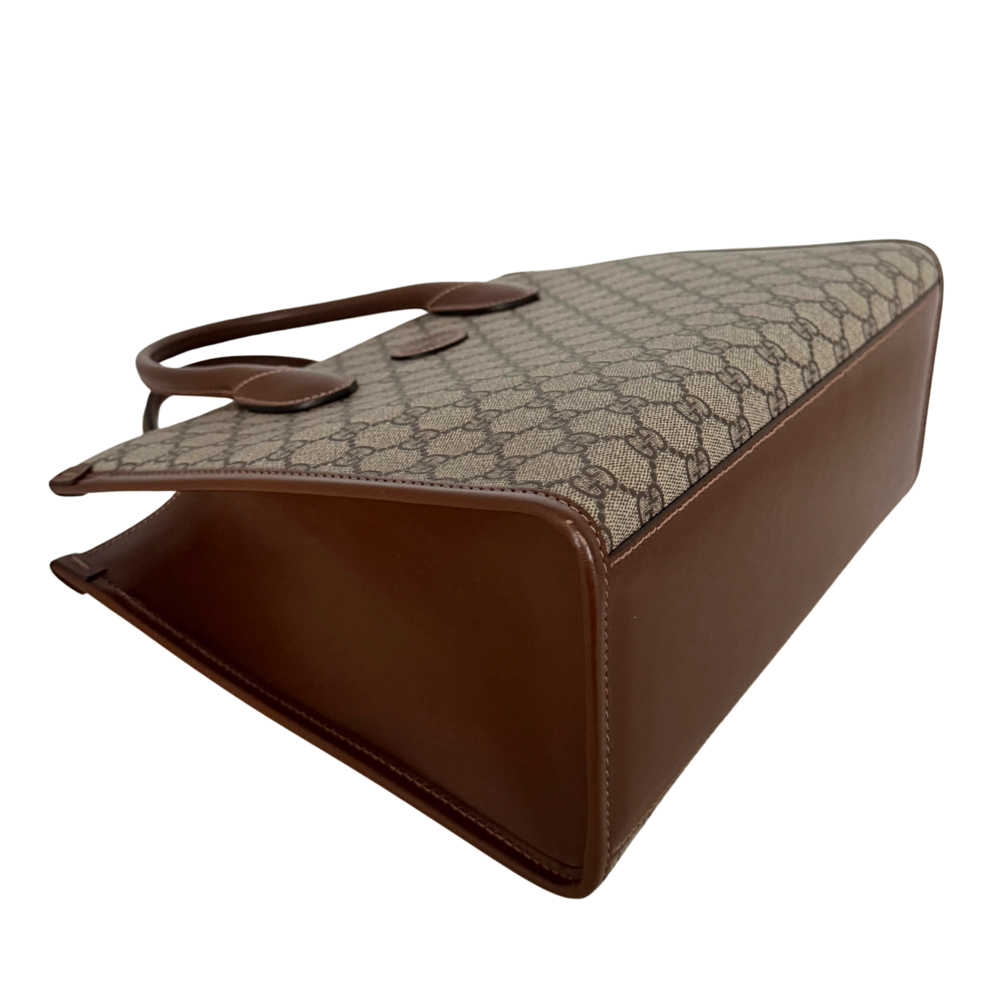 Gucci GG Supreme Monogram Small Tote Bag Braun / sehr gut Gucci