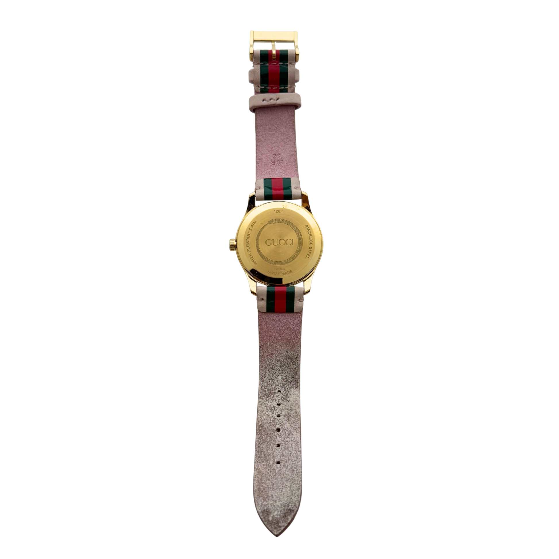 Gucci G-Timeless Unisex-Uhr (Modell YA1264077) Rosa / gut Gucci