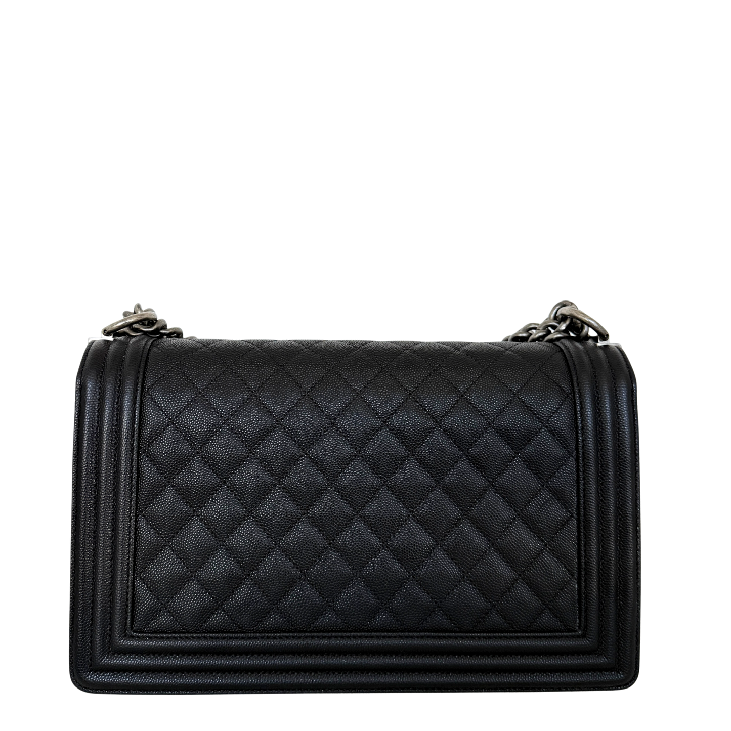 Chanel Boy Medium Kaviarleder Schwarz Fullset / neuwertig Chanel