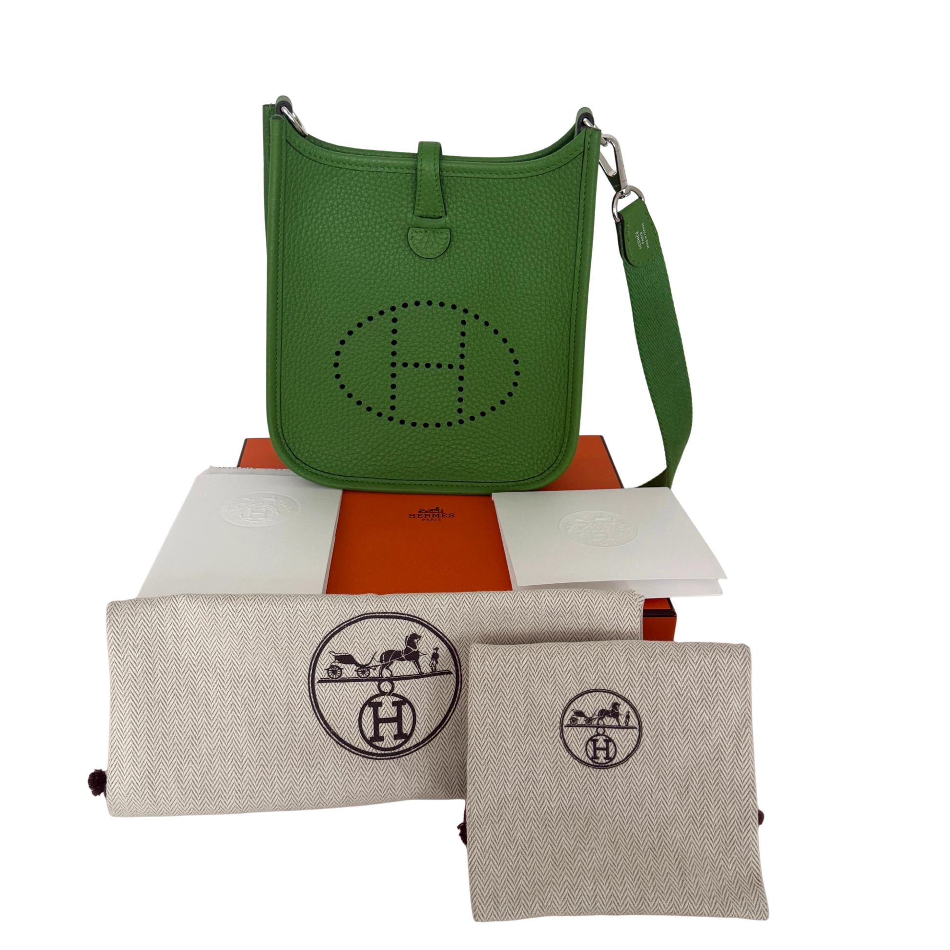 Hermès Evelyne 16 Amazone Taurillon Clemence Grün Fullset / neuwertig Hermès