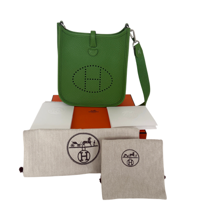 Hermès Evelyne 16 Amazone Taurillon Clemence Grün Fullset / neuwertig Hermès