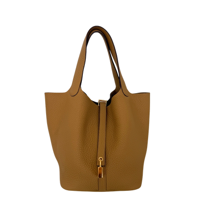 Hermès Picotin Lock 22 Taurillon Clemence RIAA40 H060991CC 4B Biscuit / neuwertig Hermès