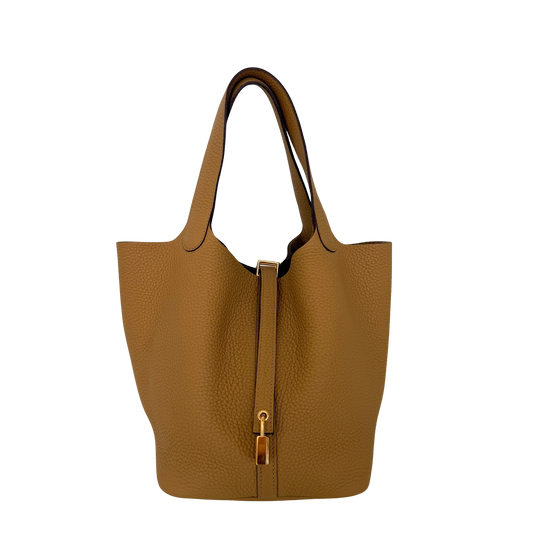 Hermès Picotin Lock 22 Taurillon Clemence RIAA40 H060991CC 4B Biscuit / neuwertig Hermès