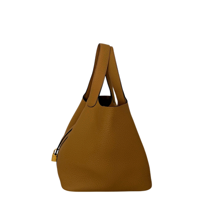 Hermès Picotin Lock 22 Taurillon Clemence RIAA40 H060991CC 4B Biscuit / neuwertig Hermès