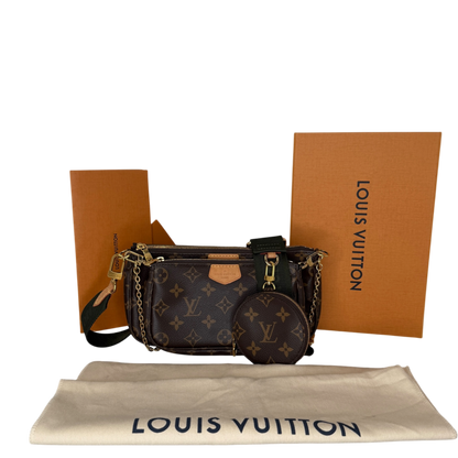 Louis Vuitton Multi Pochette Accessoires Monogram Khaki Fullset / sehr gut Louis Vuitton