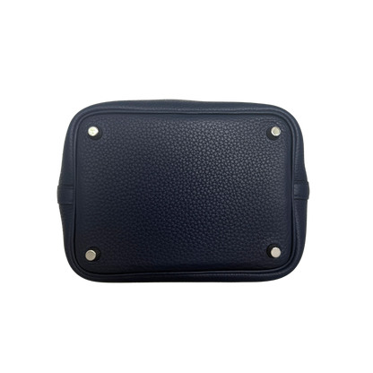 Hermès Picotin 18 Taurillon Clemence Marineblau Palladium Hardware / neuwertig Hermès