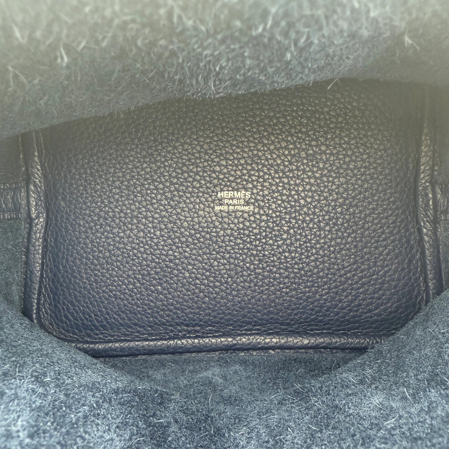 Hermès Picotin 18 Taurillon Clemence Marineblau Palladium Hardware / neuwertig Hermès