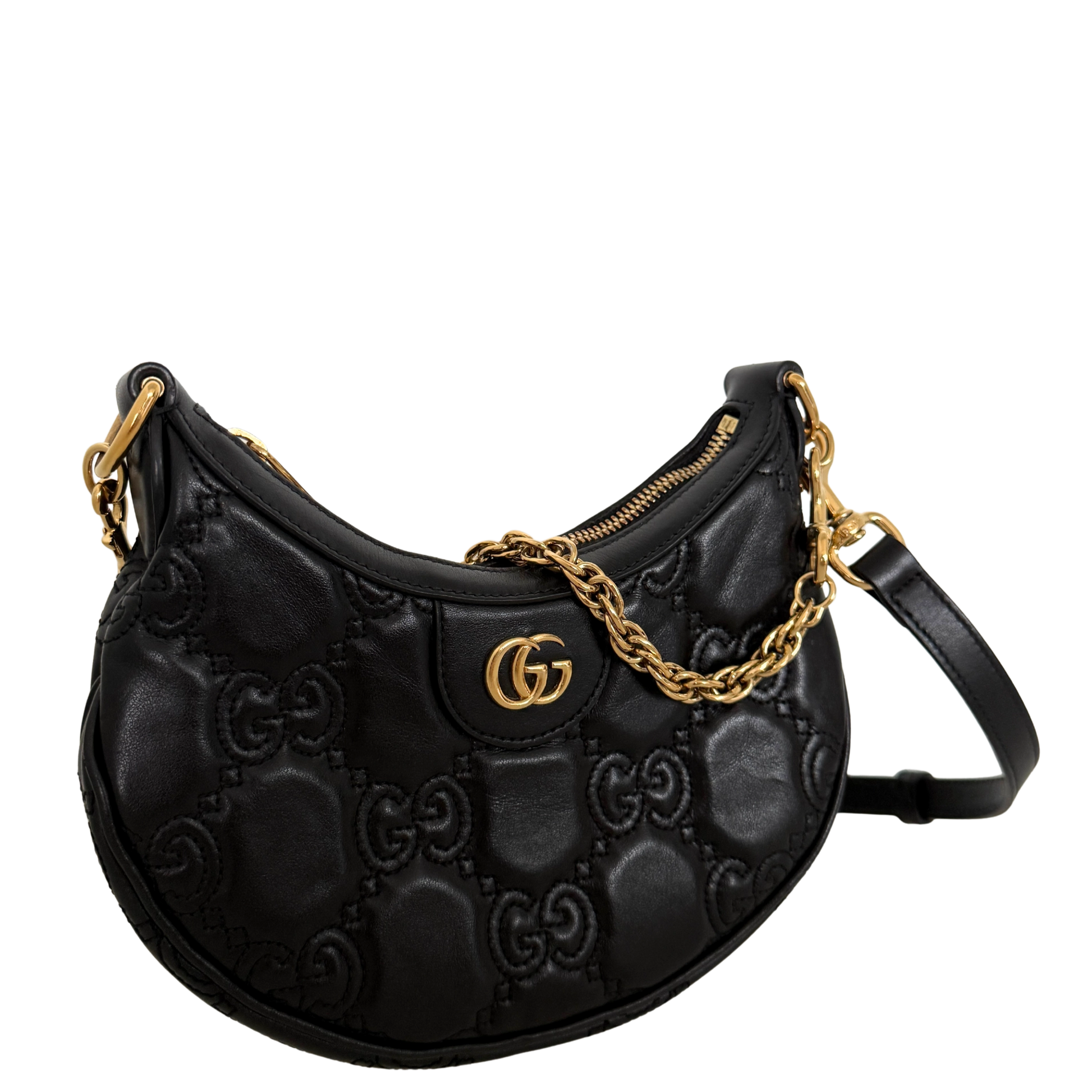Gucci GG Marmont Half Moon Mini Bag Schwarz / sehr gut Gucci