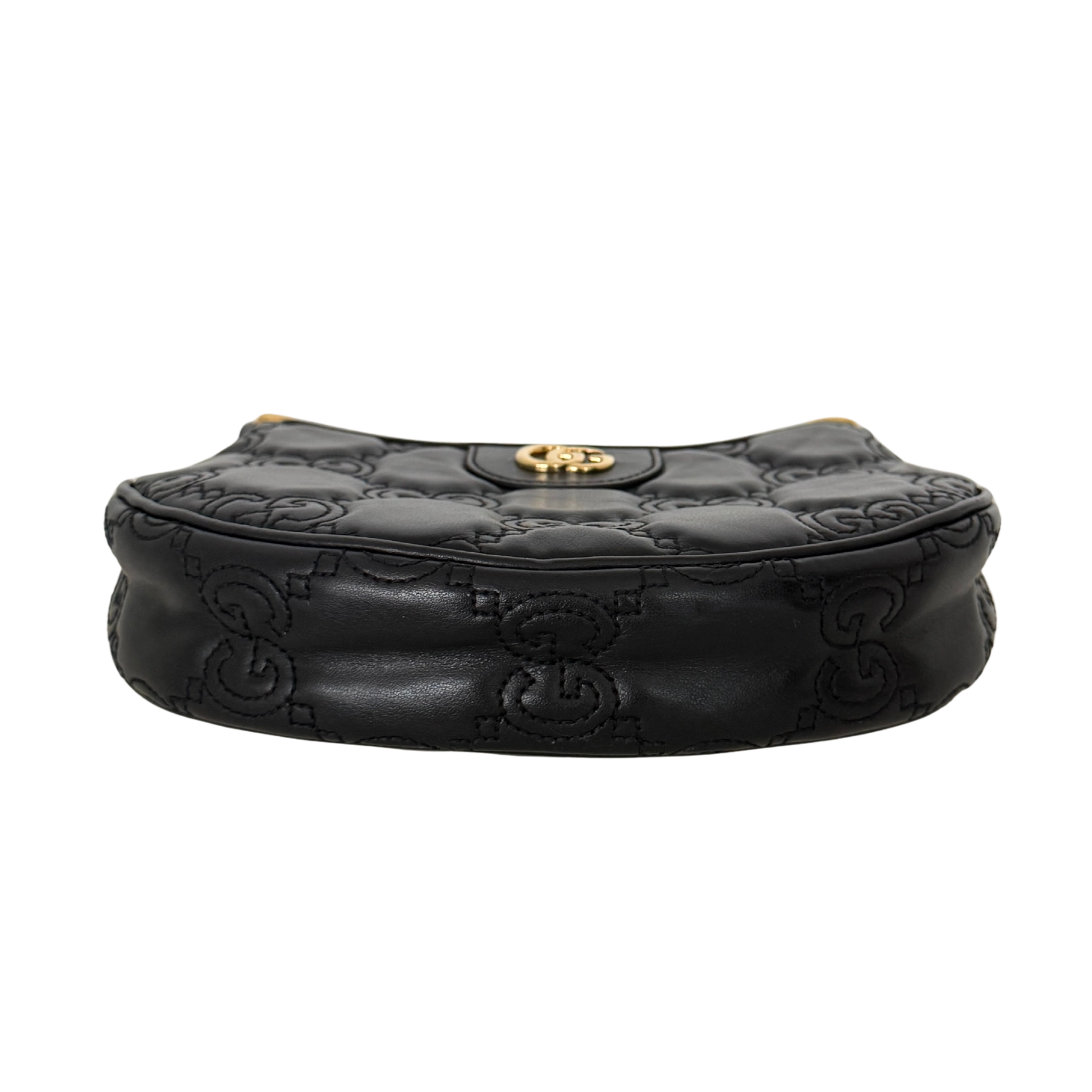 Gucci GG Marmont Half Moon Mini Bag Schwarz / sehr gut Gucci