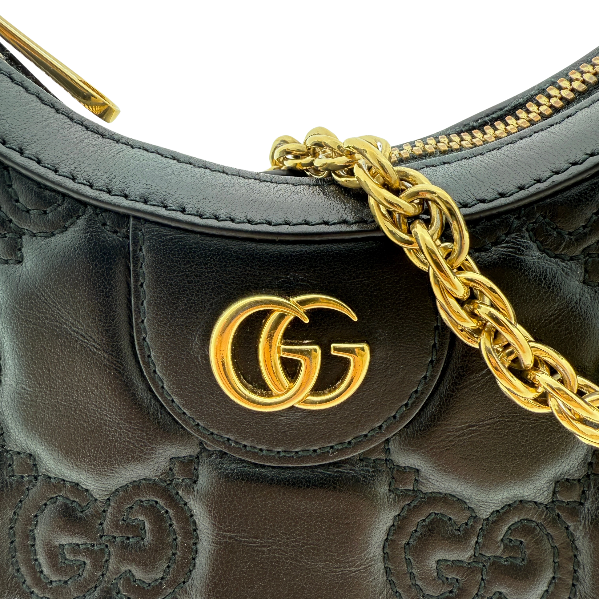 Gucci GG Marmont Half Moon Mini Bag Schwarz / sehr gut Gucci
