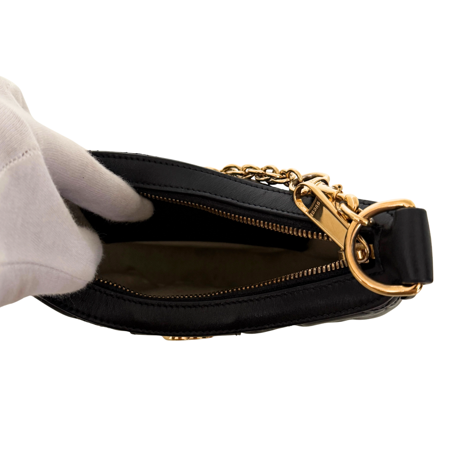 Gucci GG Marmont Half Moon Mini Bag Schwarz / sehr gut Gucci