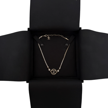 Chanel CC Choker-Halskette Gold / neuwertig Chanel