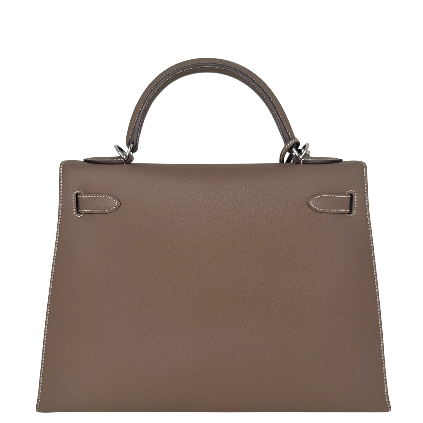 Hemès Kelly Bag 32 Sellier Epsom Leder Etoupe / sehr gut Hermès