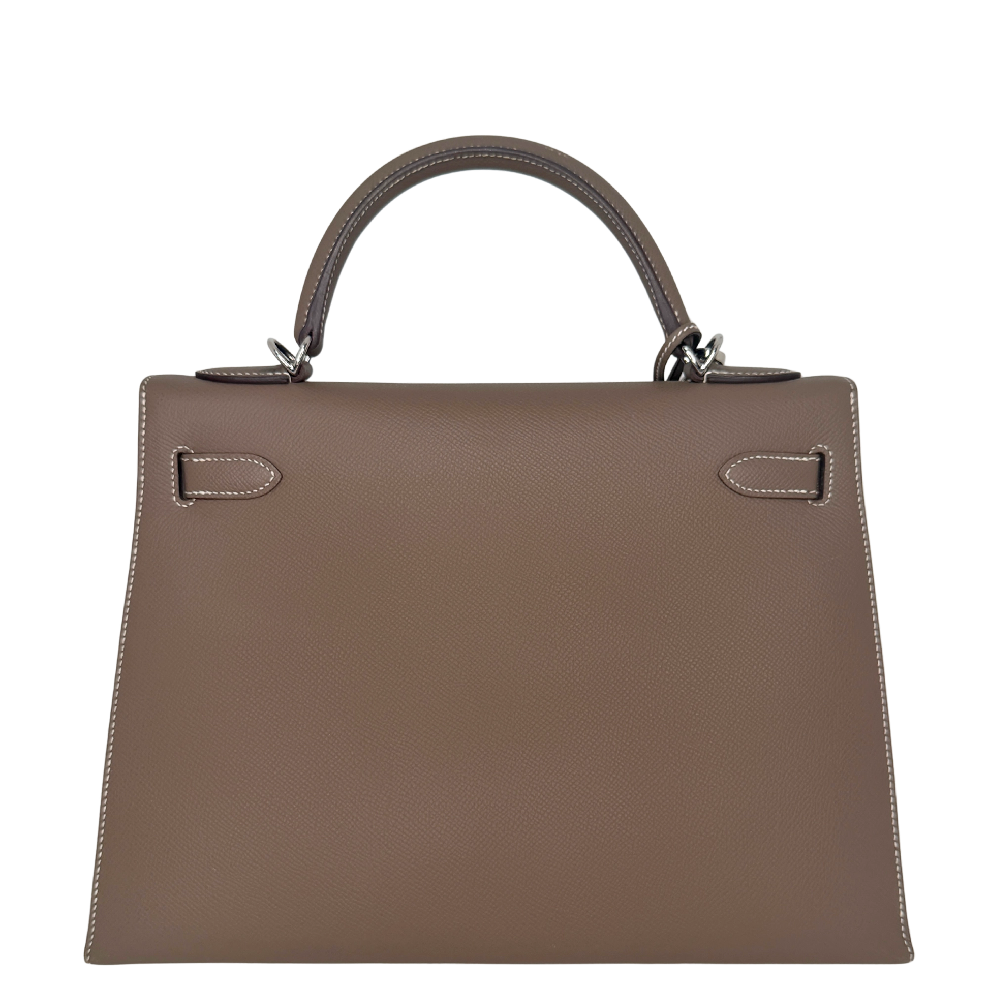 Hemès Kelly Bag 32 Sellier Epsom Leder Etoupe / sehr gut Hermès