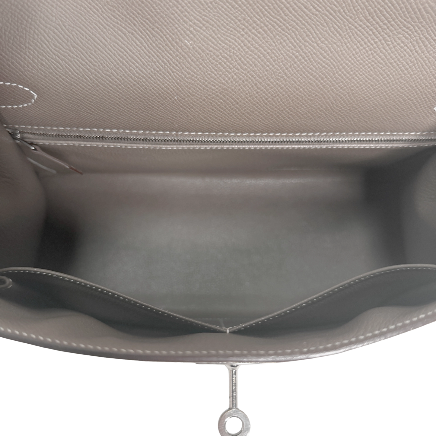 Hemès Kelly Bag 32 Sellier Epsom Leder Etoupe / sehr gut Hermès