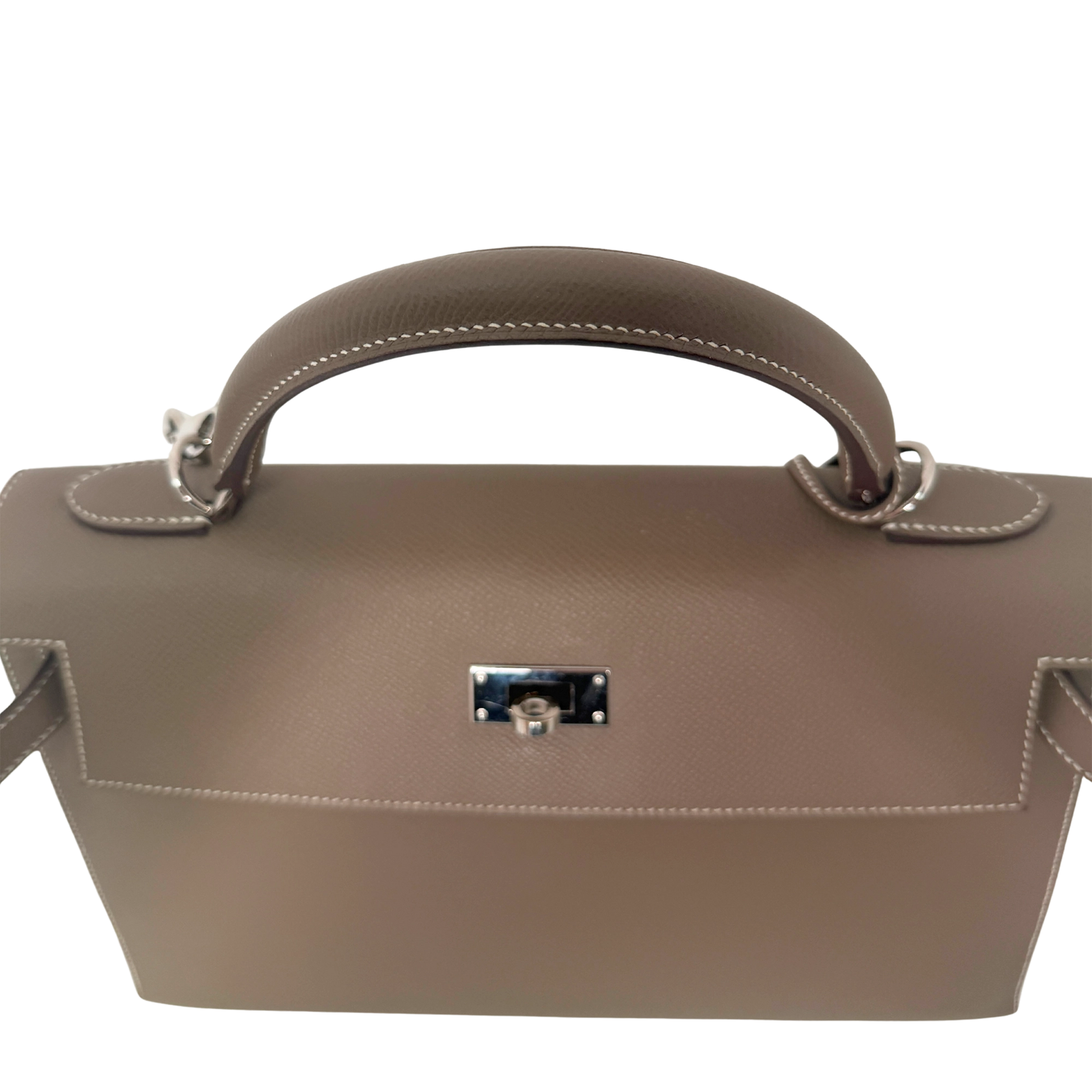 Hemès Kelly Bag 32 Sellier Epsom Leder Etoupe / sehr gut Hermès