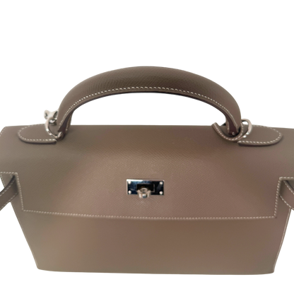 Hemès Kelly Bag 32 Sellier Epsom Leder Etoupe / sehr gut Hermès