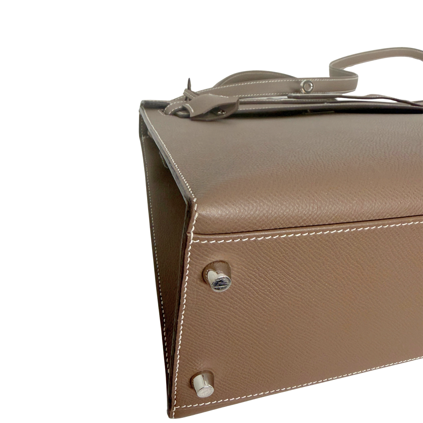 Hemès Kelly Bag 32 Sellier Epsom Leder Etoupe / sehr gut Hermès