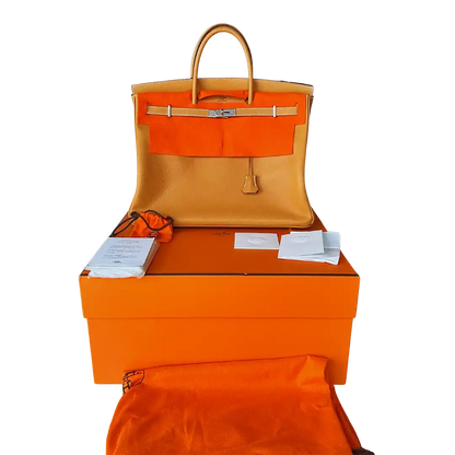Hermès Birkin Bag 40 Vache Liégée Leder braun Palladium Fullset 2007 / sehr gut Hermès
