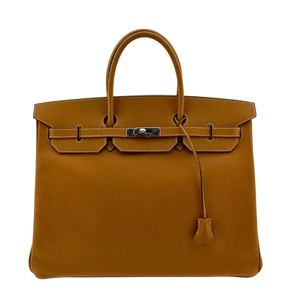 Hermès Birkin Bag 40 Vache Liégée Leder braun Palladium Fullset 2007 / sehr gut Hermès
