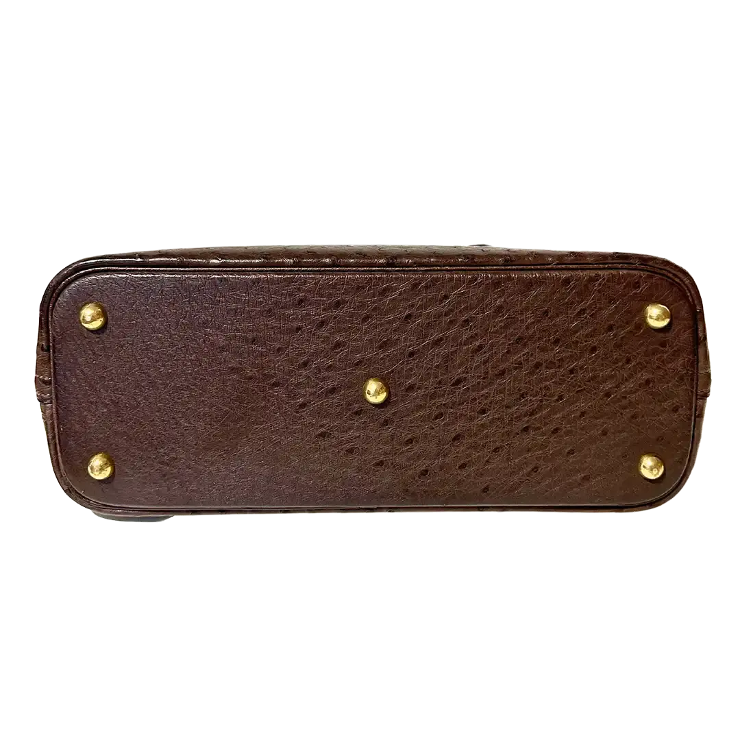 Hermès Bolide 31 Straußenleder braun / sehr gut Hermès