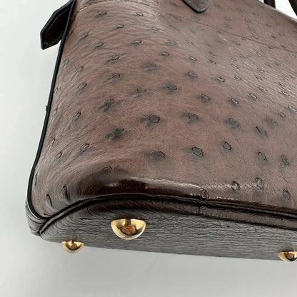 Hermès Bolide 31 Straußenleder braun / sehr gut Hermès