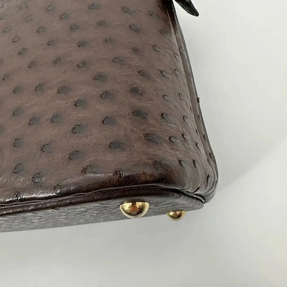 Hermès Bolide 31 Straußenleder braun / sehr gut Hermès