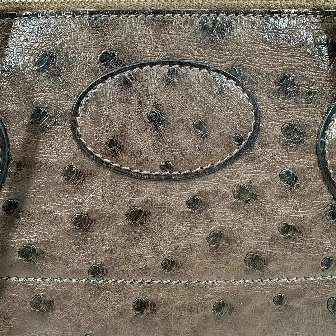 Hermès Bolide 31 Straußenleder braun / sehr gut Hermès