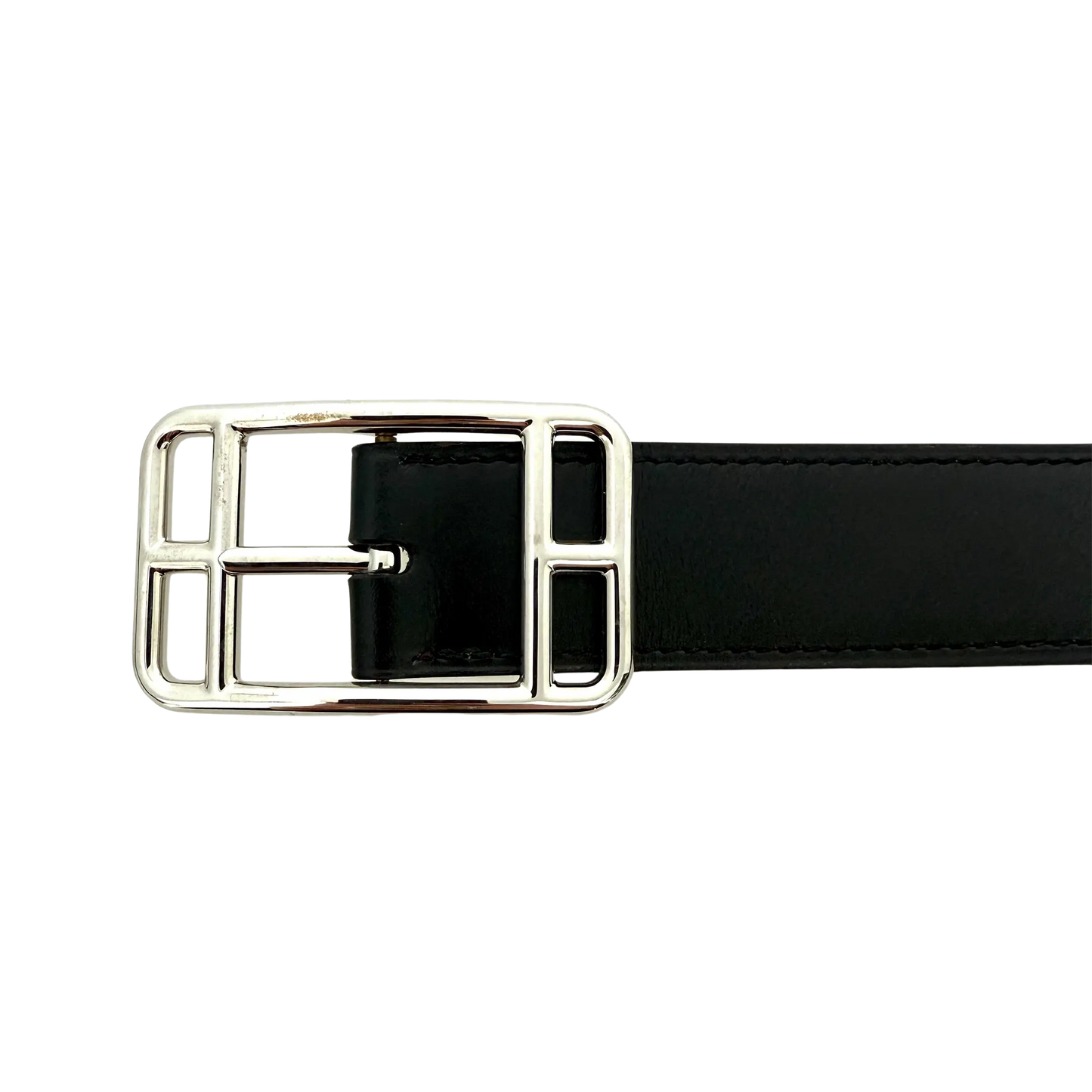 Hermès Cape Cod Wendegürtel Schwarz/Dunkelbraun / gut Hermès