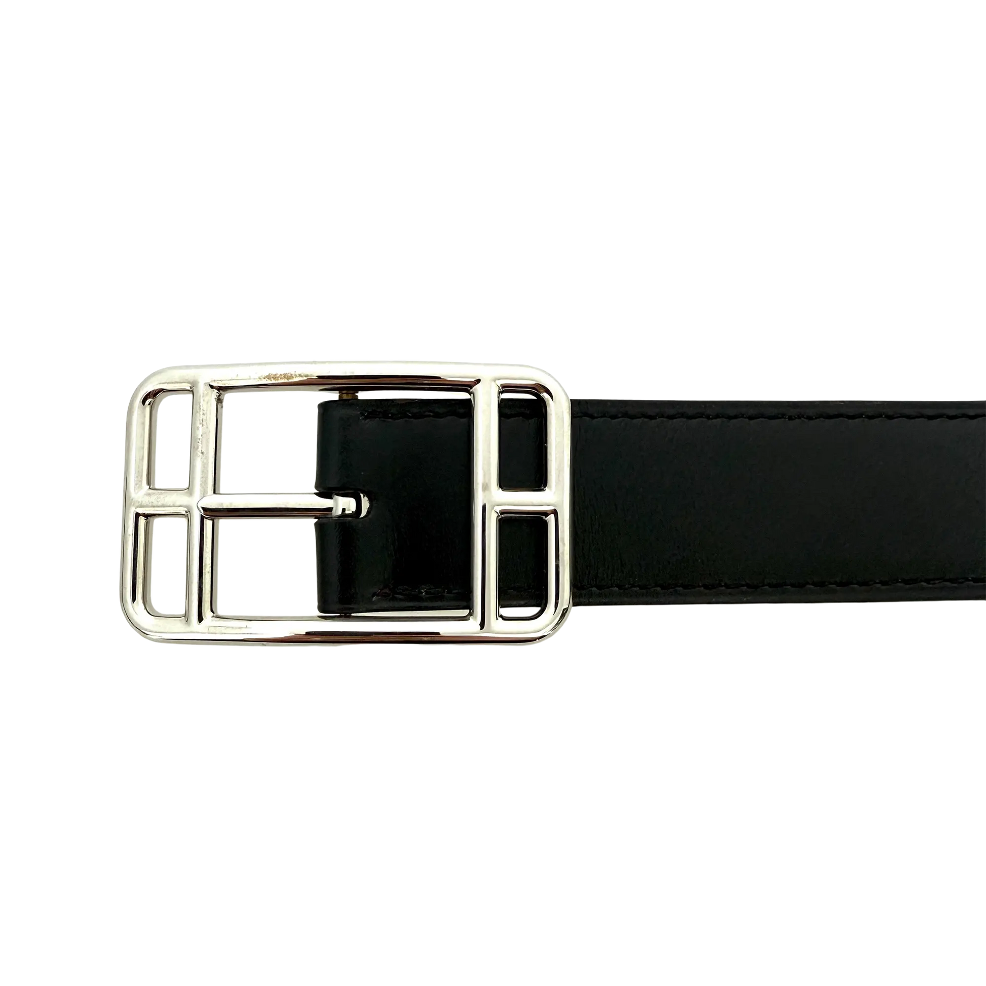 Hermès Cape Cod Wendegürtel Schwarz/Dunkelbraun / gut Hermès