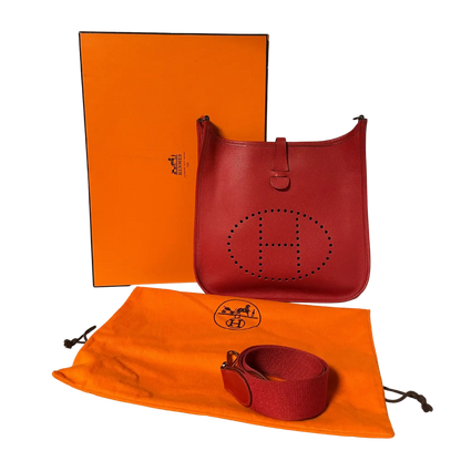 Hermès Evelyne 29 Rubis Taurillon Clemence Palladium 2005 / sehr gut Hermès